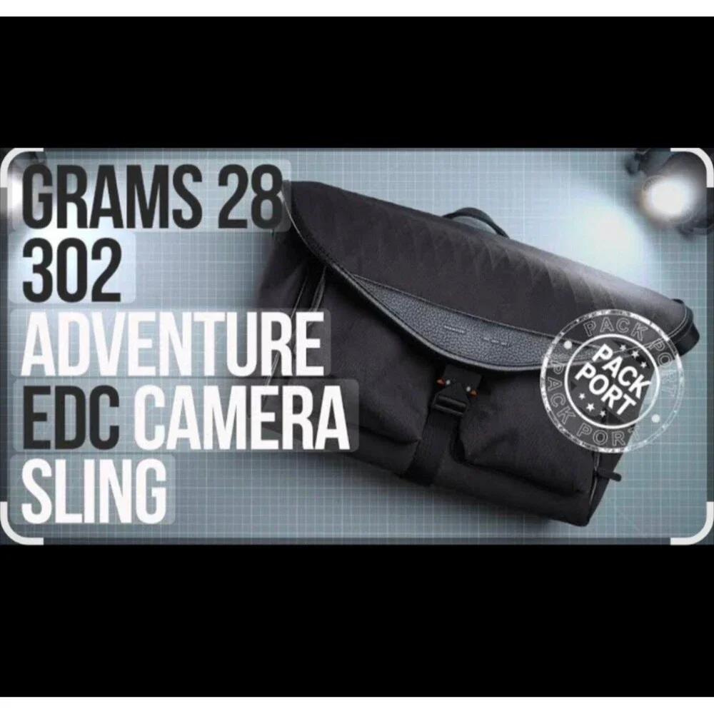 GRAMS(28) 302 2201 001 Adventure Sling Bag Black X-Pac Heritage EDC Camera A|